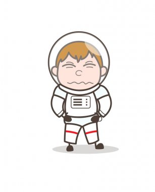 Çizgi film uzay yolcusu alanı süitte rahatsızlık hissi