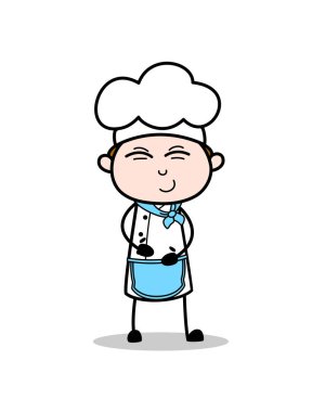 Çizgi film biraz vektör çizim gülümseyen Şef