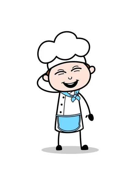 Cartoon Cute Chef Smiling Face Vector — Stock Vector