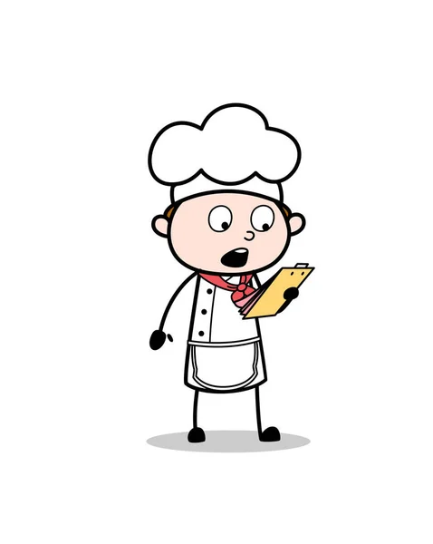 卡通厨师宣布矢量的概念 — 图库矢量图片