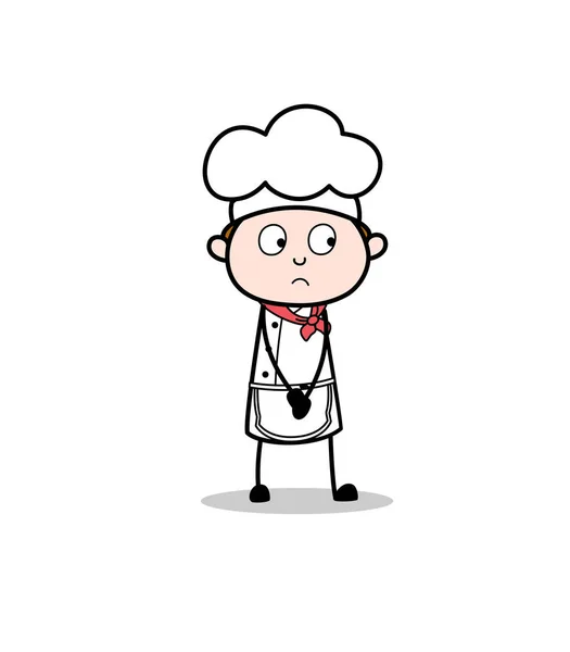 Desenhos animados Chef sentindo muito culpado Vector Ilustração — Vetor de Stock