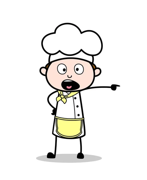 Dibujos animados Chef mal comportamiento Vector ilustración — Vector de stock