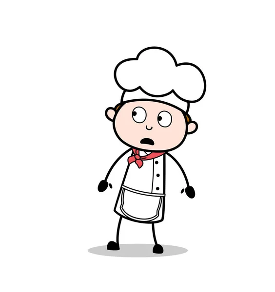 Cartoon Chef Frowing gezicht expressie vectorillustratie — Stockvector