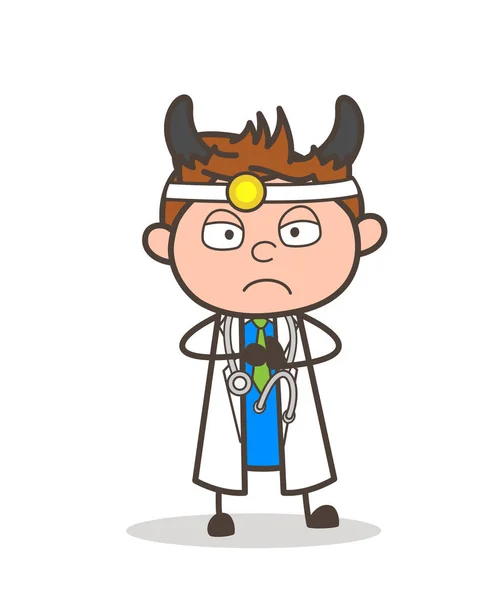 Cartoon Devil Doctor Vector Illustratie — Stockvector
