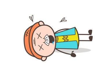 Ölü ihtiyar vektör çizim karikatür