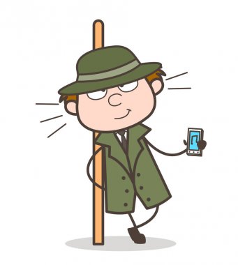 En iyi müzik aygıt vektör çizim gösterilen çizgi film Dedektif