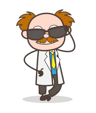 Çizgi film Modern bilim adamı yaşam tarzı