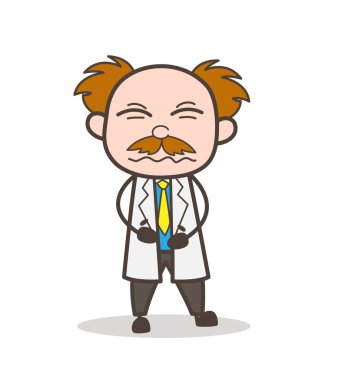 Ağrı vektör çizim sahip çizgi film bilim adamı