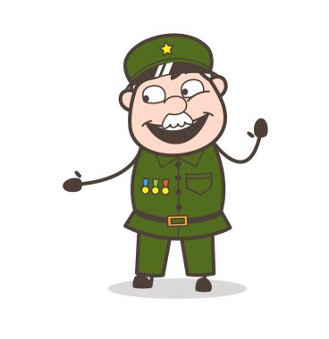 Dost ruh vektör çizim karikatür Çavuş