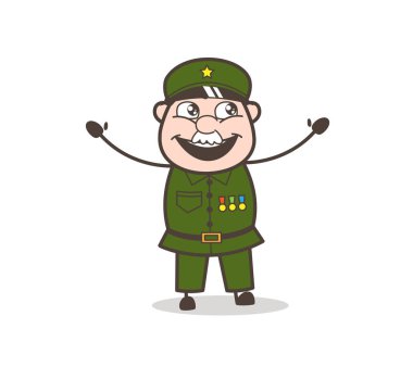 Çizgi film neşeli Çavuş ifade