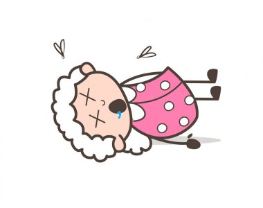 Yaşlı kadın vektör çizim karikatür öldü