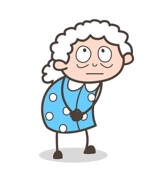 Cartoon Innocent Granny Face Expression Vector Illustration - Stock Image -  Everypixel