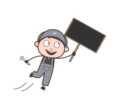 Çizgi film tamirci tasarlamak vektör çizim ile