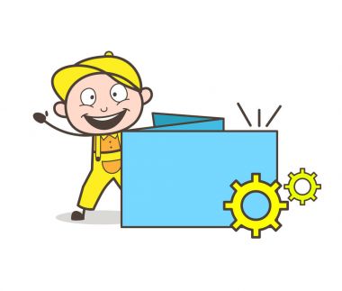 Çizgi film asker bilgi afiş vektör ile