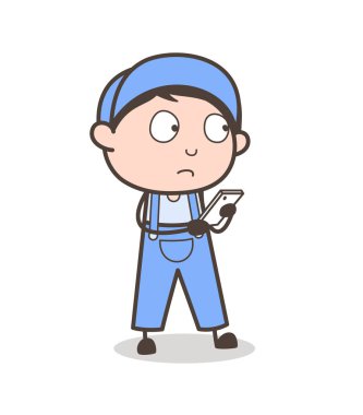 Çizgi film genç çocuk iletileri vektör çizim okuma