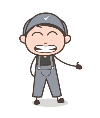 Çizgi film genç çocuk yüz vektör çizim yapması