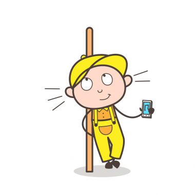 Bir müzik aygıt vektör çizim gösterilen çizgi film çocuk