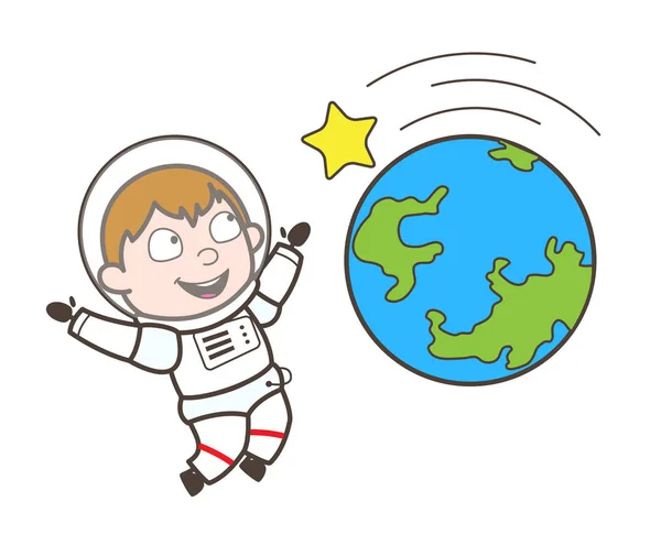 Космонавт Джефф Безос поймает звездный вектор — стоковый вектор