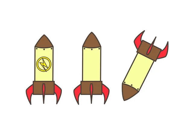 Raketten vectorillustratie — Stockvector