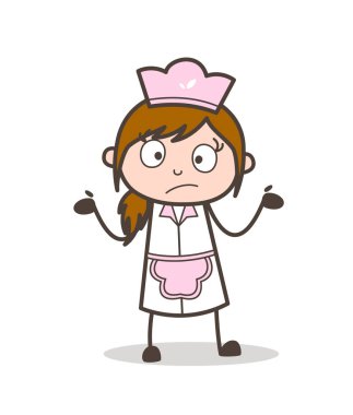 Karikatür garson bilinmeyen davranış vektör çizim