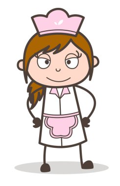 Çok kurnaz garson karakter vektör