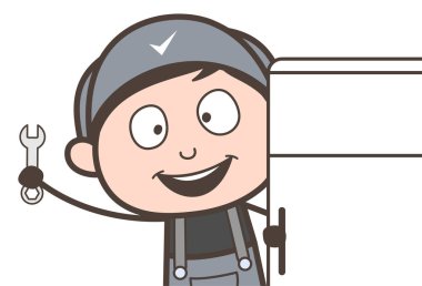 Çizgi film elektrikçi elektronik madde vektör onarma