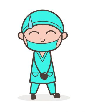 İfade vektör çizim karikatür doktor şaşırttı