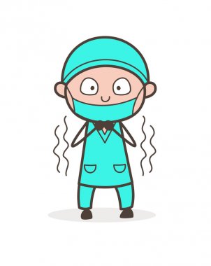 İfade vektör çizim karikatür doktor şaşırttı