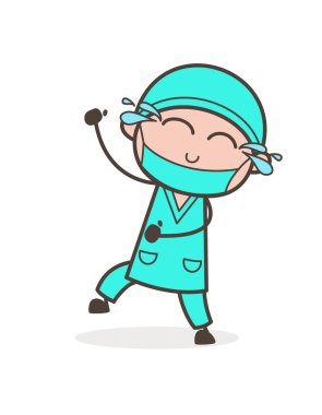 İfade vektör çizim karikatür doktor şaşırttı