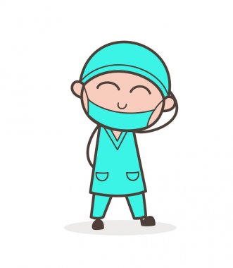 İfade vektör çizim karikatür doktor şaşırttı