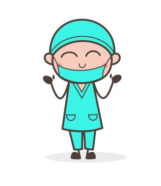 İfade vektör çizim karikatür doktor şaşırttı