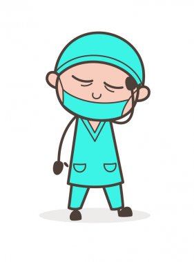 İfade vektör çizim karikatür doktor şaşırttı