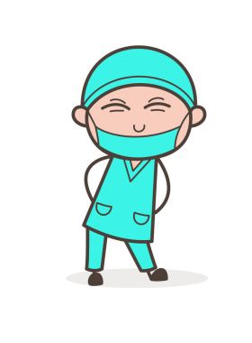 İfade vektör çizim karikatür doktor şaşırttı