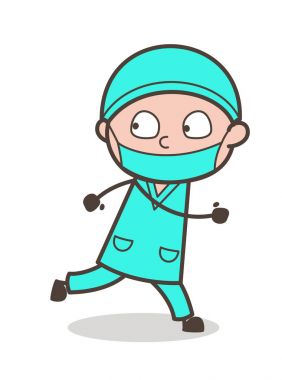 İfade vektör çizim karikatür doktor şaşırttı