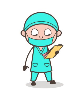 İfade vektör çizim karikatür doktor şaşırttı