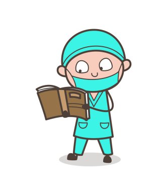 İfade vektör çizim karikatür doktor şaşırttı
