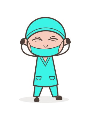 İfade vektör çizim karikatür doktor şaşırttı