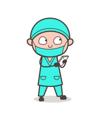 İfade vektör çizim karikatür doktor şaşırttı