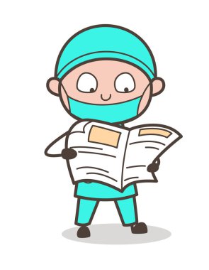 İfade vektör çizim karikatür doktor şaşırttı