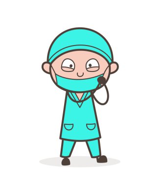 İfade vektör çizim karikatür doktor şaşırttı