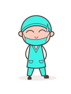 İfade vektör çizim karikatür doktor şaşırttı