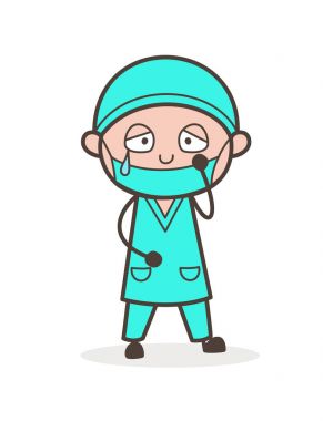 İfade vektör çizim karikatür doktor şaşırttı