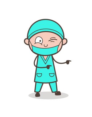 İfade vektör çizim karikatür doktor şaşırttı