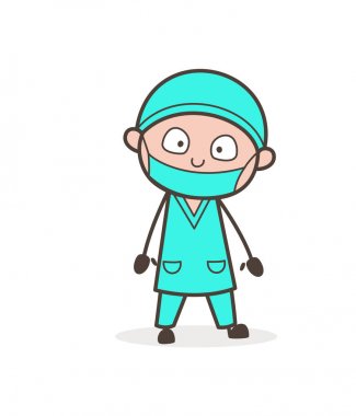 İfade vektör çizim karikatür doktor şaşırttı