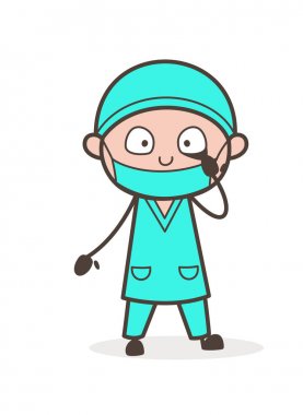 İfade vektör çizim karikatür doktor şaşırttı