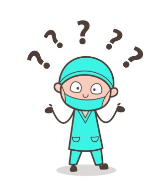 İfade vektör çizim karikatür doktor şaşırttı