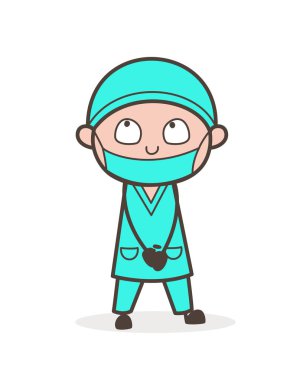 İfade vektör çizim karikatür doktor şaşırttı