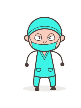 İfade vektör çizim karikatür doktor şaşırttı