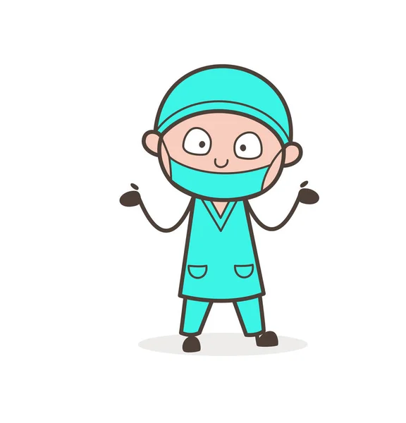 İfade vektör çizim karikatür doktor şaşırttı