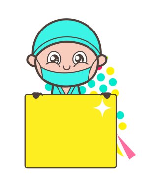 Yaramaz cerrah göz kırpıyor-göz vektör çizim